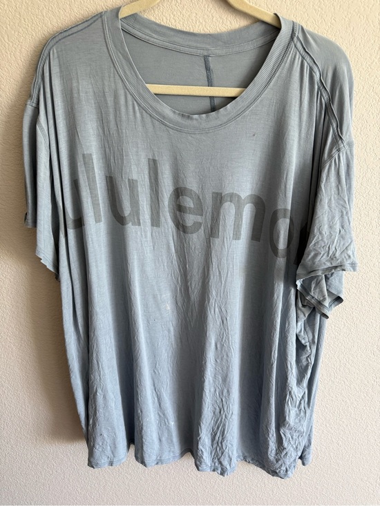 lululemon athletica Tops - lululemon athletica Oversized Crew Tee in Pale Blue-Gray